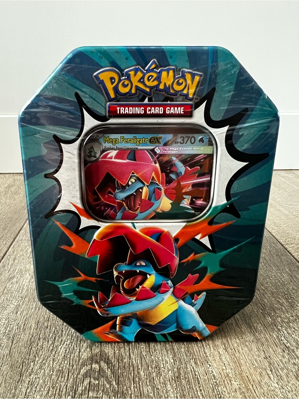 Pokemon Mega Evolution Ascended Heroes Tin Box FERALIGATR Sealed 4 Booster Packs